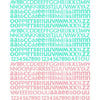 Prima - Firefly Collection - Textured Stickers - Alphabet