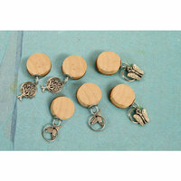 Prima - Vintage Trinkets - Wood Dangles with Charms