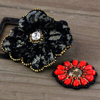 Prima - Taos Collection - Bead and Fabric Flower Embellishments - Welcome to Paris