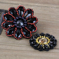 Prima - Taos Collection - Bead and Fabric Flower Embellishments - Romance Novel
