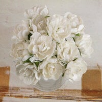 Prima - Serenade Collection - Flower Embellishments - White