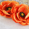 Prima - Aria Collection - Fabric Flower Embellishments - Orange