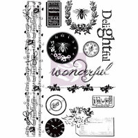 Prima - Lyric Collection - Cling Mounted Rubber Stamps