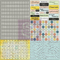 Prima - Divine Collection - Cardstock Stickers - Tiny Alphabets
