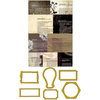 Prima - Engraver Collection - Metal Embellishments - Newsprint Mini Frames