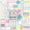 Prima - Hello Pastel Collection - 12 x 12 Cardstock Stickers - Journaling Spot