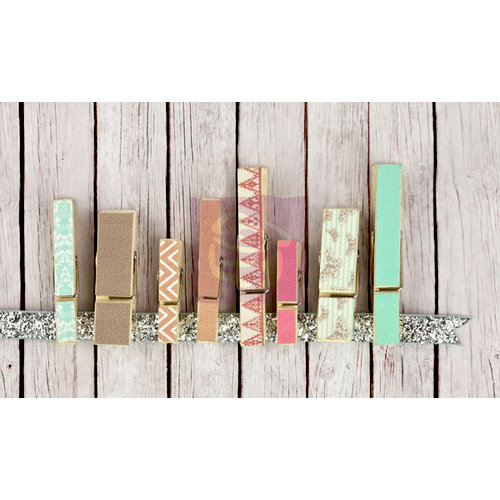 Prima - Fairy Rhymes Collection - Canvas Covered Wood Clips