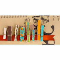 Prima - Lady Bird Collection - Canvas Covered Wood Clips