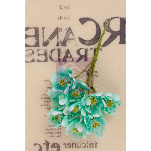 Prima - Lady Bird Collection - Flower Embellishments - Turquoise
