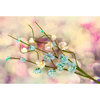 Prima - Hello Pastel Collection - Flower Embellishments - Solid Flower Vine - Turquoise