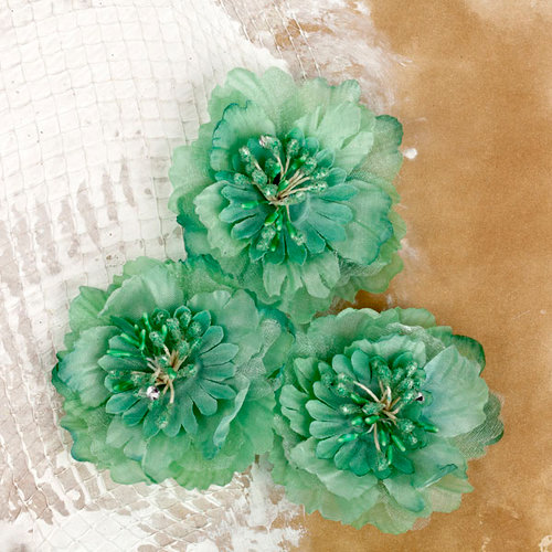 Prima - Lifetime Collection - Fabric Flower Embellishments - Green