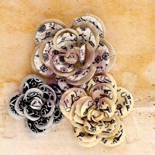 Prima - Engraver Collection - Flower Embellishments - Large Flowers