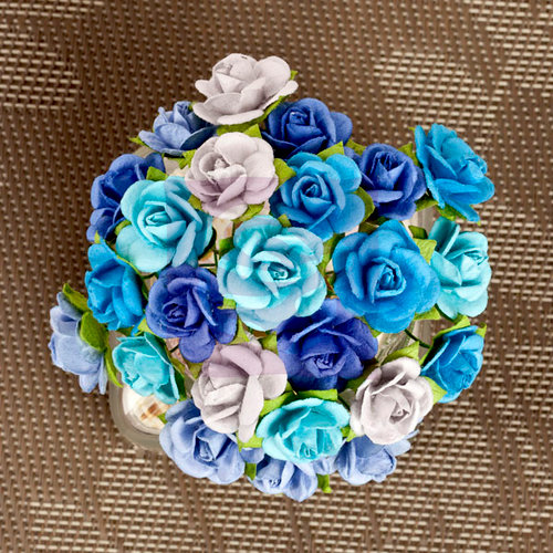 Prima - Mini Sachet Collection - Flower Embellishments - Lagoon