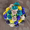 Prima - Mini Sachet Collection - Flower Embellishments - Bluejay