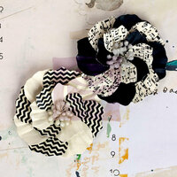 Prima - Ascot Park Collection - Flower Embellishments - Black Tie