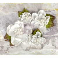 Prima - Tatiana Collection - Flower Embellishments - White