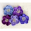 Prima - Giselle Collection - Flower Embellishments - Plum