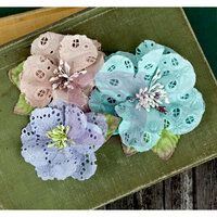 Prima - Tiara Collection - Flower Embellishments - Aqua