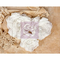 Prima - Paquita Collection - Fabric Flower Embellishments - White