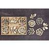 Prima - Wood Icons in a Box - Flowers and Leaves - 1
