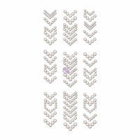 Prima - Say it in Crystals Collection - Self Adhesive Jewel Art - Pearls - Arrows - 2 - White