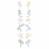 Prima - Say it in Crystals Collection - Self Adhesive Jewel Art - Pearls - Mini Swirls - Multicolor