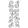 Prima - Say it in Crystals Collection - Self Adhesive Jewel Art - Bling - Swirl - 1 - Black