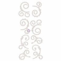 Prima - Say it in Crystals Collection - Self Adhesive Jewel Art - Pearls - Swirl - 1 - White