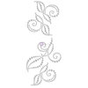 Prima - Say it in Crystals Collection - Self Adhesive Jewel Art - Bling - Swirl - 3 - Clear