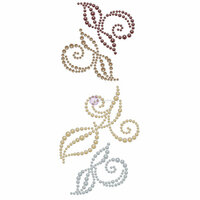 Prima - Say it in Crystals Collection - Self Adhesive Jewel Art - Pearls - Swirl - 2 - Multicolor