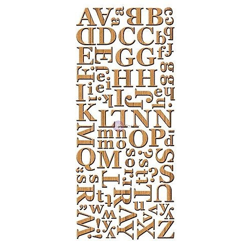 Prima - Alphabet Stickers - Wood Veneer - 2