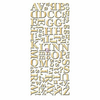 Prima - Alphabet Stickers - Wood Veneer - 3