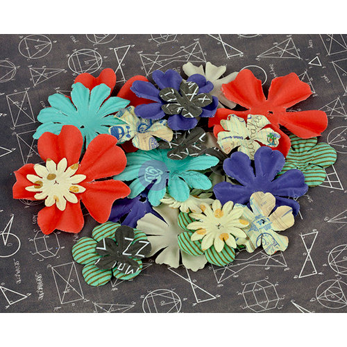 Prima - School Memories Collection - Flower Embellishments - 6