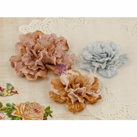 Prima - Scarlett Collection - Flower Embellishments - Three