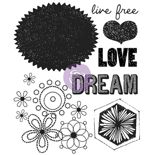 Prima - Free Spirit Collection - Clear Acrylic Stamp - Two