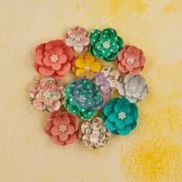 Prima - Bloom Collection - Flower Embellishments - Sun Kissed