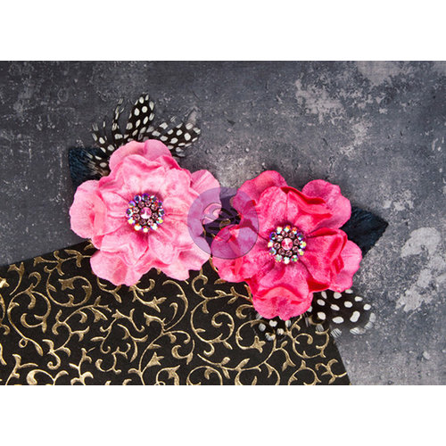 Prima - Plume Collection - Flower Embellishments - Azure