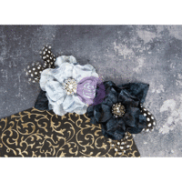 Prima - Plume Collection - Flower Embellishments - Licorice