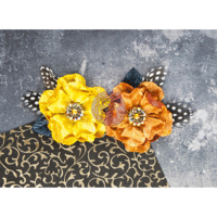 Prima - Plume Collection - Flower Embellishments - Saffron