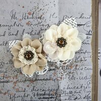Prima - Fairfield Collection - Flower Embellishments - Sugar