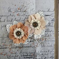Prima - Fairfield Collection - Flower Embellishments - Cinnamon