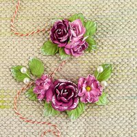 Prima - Winthrop Collection - Flower Embellishments - Garnet