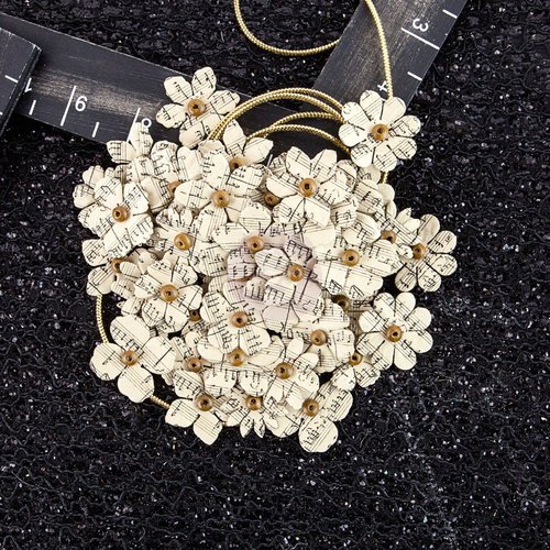 Prima - Hillsboro Collection - Flower Embellishments - Oatmeal