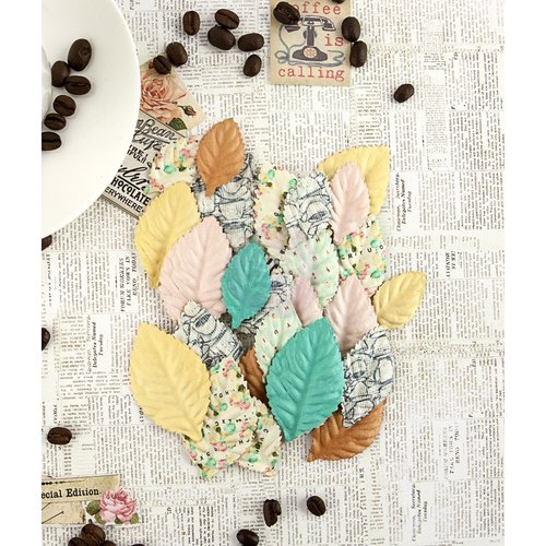 Prima - Coffee Break Collection - Leaves Embellishments - French Roast