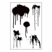 Prima - Cling Mounted Stamp - Paint Drips