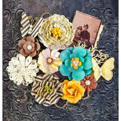 Prima - Timeless Memories Collection - Flower Embellishments - Nostalgia