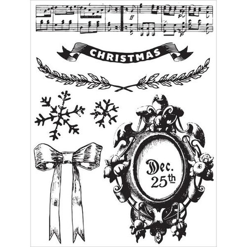 Prima - A Victorian Christmas Collection - Clear Acrylic Stamps - One
