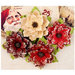 Prima - A Victorian Christmas Collection - Flower Embellishments - Joyeux Noel
