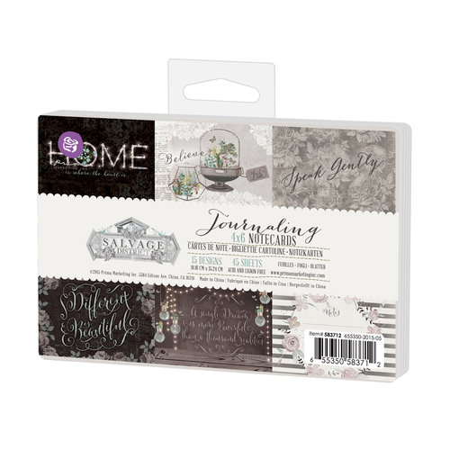 Prima - Salvage District Collection - 4 x 6 Journaling Cards