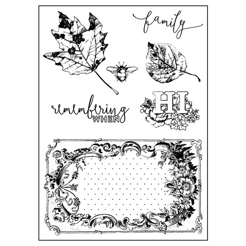 Prima - Vintage Emporium Collection - Clear Acrylic Stamps - Mix 2